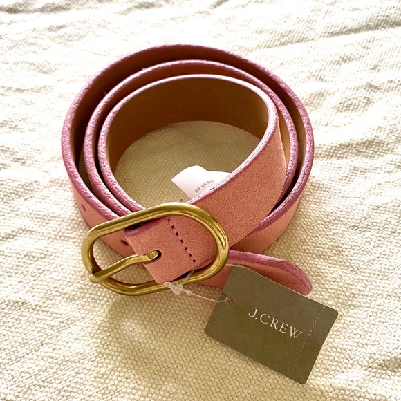 J. Crew Accessories - NWT 🎀 J. Crew genuine Italian suede pink belt